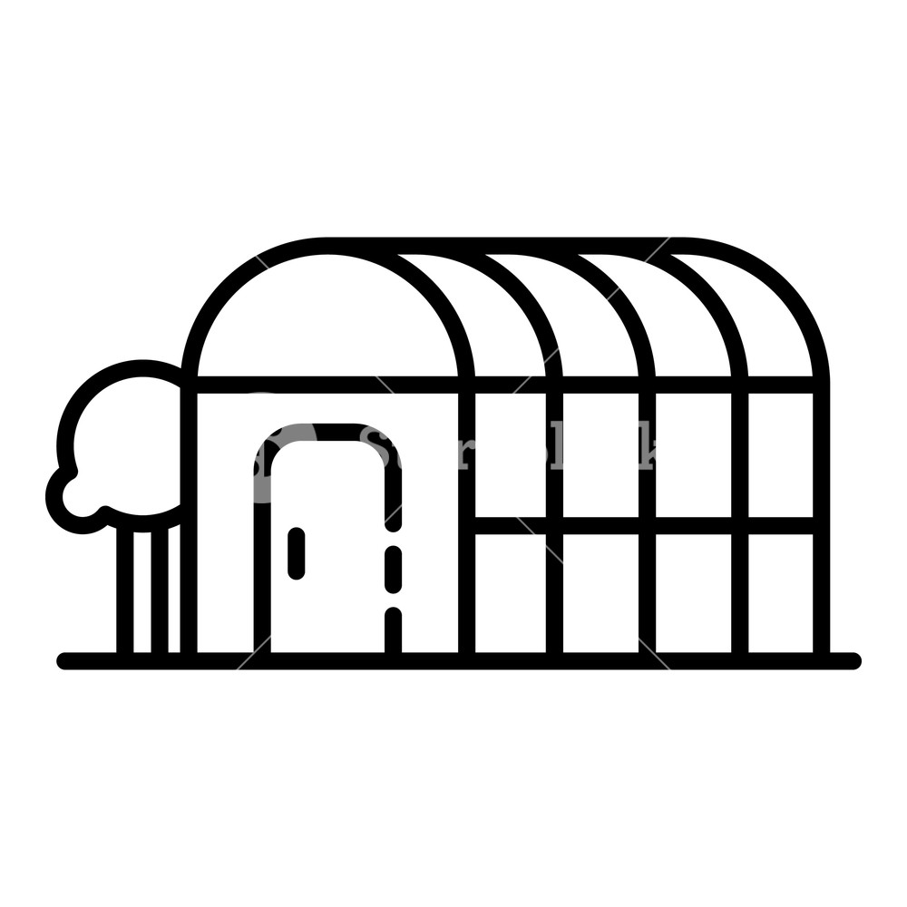 1000x1000 Home Greenhouse Icon Outline Home Greenhouse Vector Icon For Web