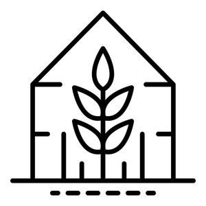 300x300 Plant Greenhouse Icon Outline Plant Greenhouse Vector Icon