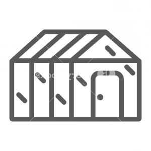 300x300 Stock Illustration Greenhouse Vector Icon Filled Flat Soidergi