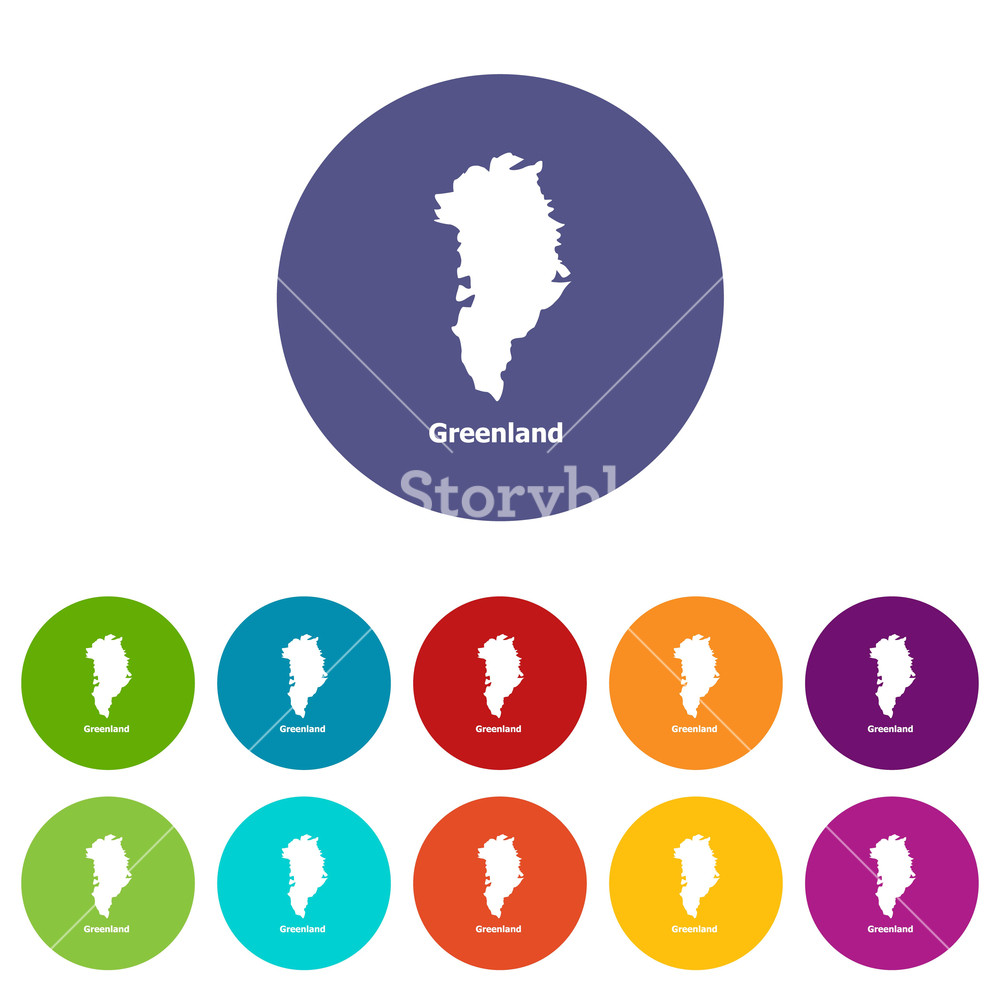 1000x1000 Greenland Map Icon Simple Illustration Of Greenland Map Vector