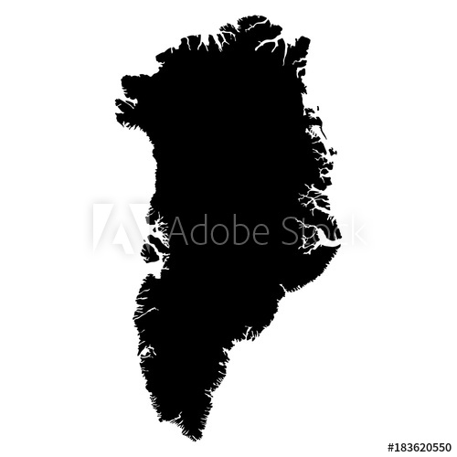 500x500 Greenland Map Vector