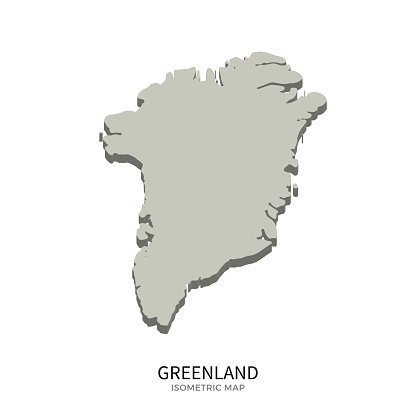416x416 Isometric Map Of Greenland Detailed Vector Illustration Premium