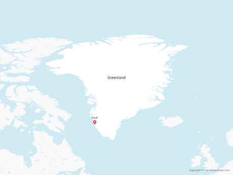 460x345 Vector Map Of Greenland Free Vector Maps