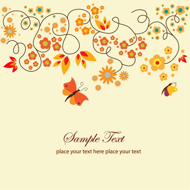 740x740 Vector Floral Greeting Card Free Vector Graphics All Free Web