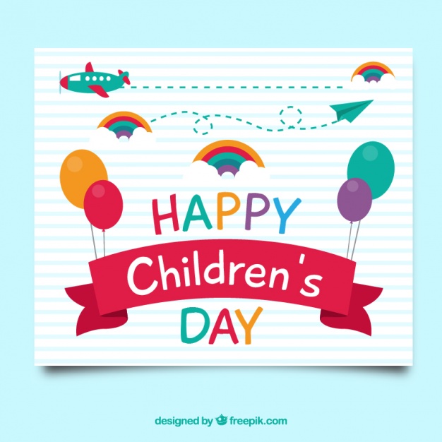 626x626 Children's Day Greeting Card Vector Free Download