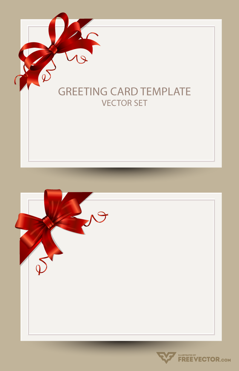 800x1244 Freebie Greeting Card Templates With Red Bow Png