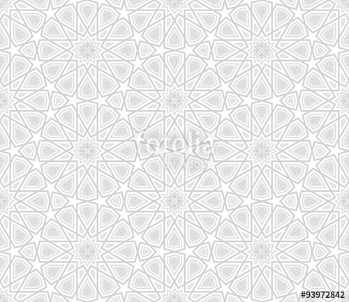 500x433 Islamic Star Ornament Grey Background, Vector Illustration Stock