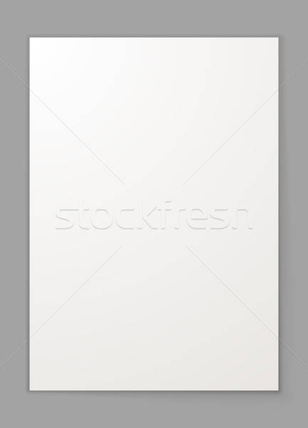 433x600 Sheet Of Paper Isolated On Grey Background Vector Template