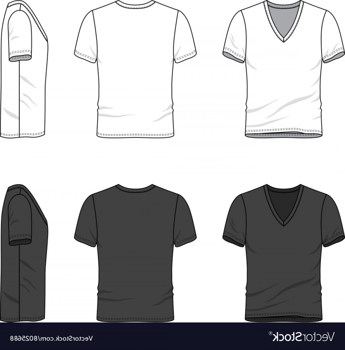 Эскиз футболки спереди и сзади