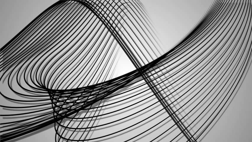 852x480 Black And White Vector Lines Stock Footage Video