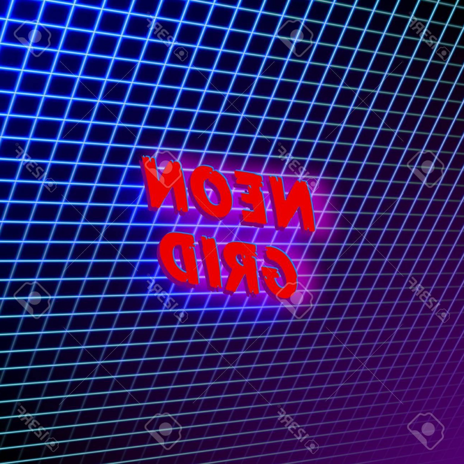 1560x1560 Photostock Vector Bright Neon Grid Lines Background With S Style