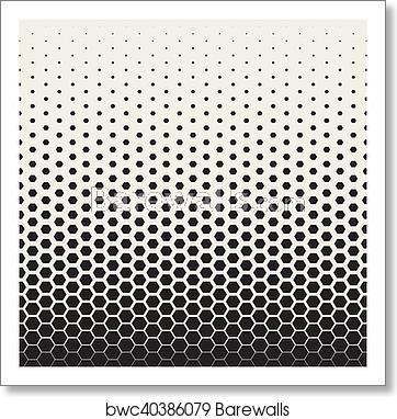 Vector Seamless Black And White Transition Halftone Hexagonal Grid 362x382 Vector Seamless Black And White Transition Halftone Hexagonal Grid