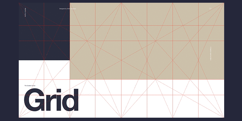 800x400 Golden Ratio Grid