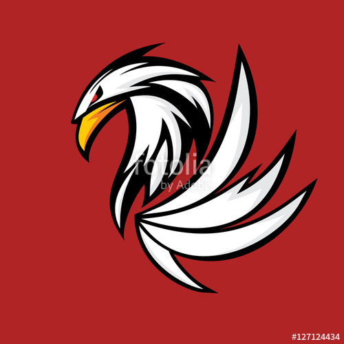 500x500 Griffin Logo Vector Template On Red Background Stock Image