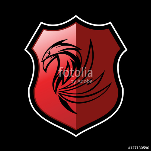 500x500 Griffin Logo Vector On Red Shield Stock Image And Royalty Free