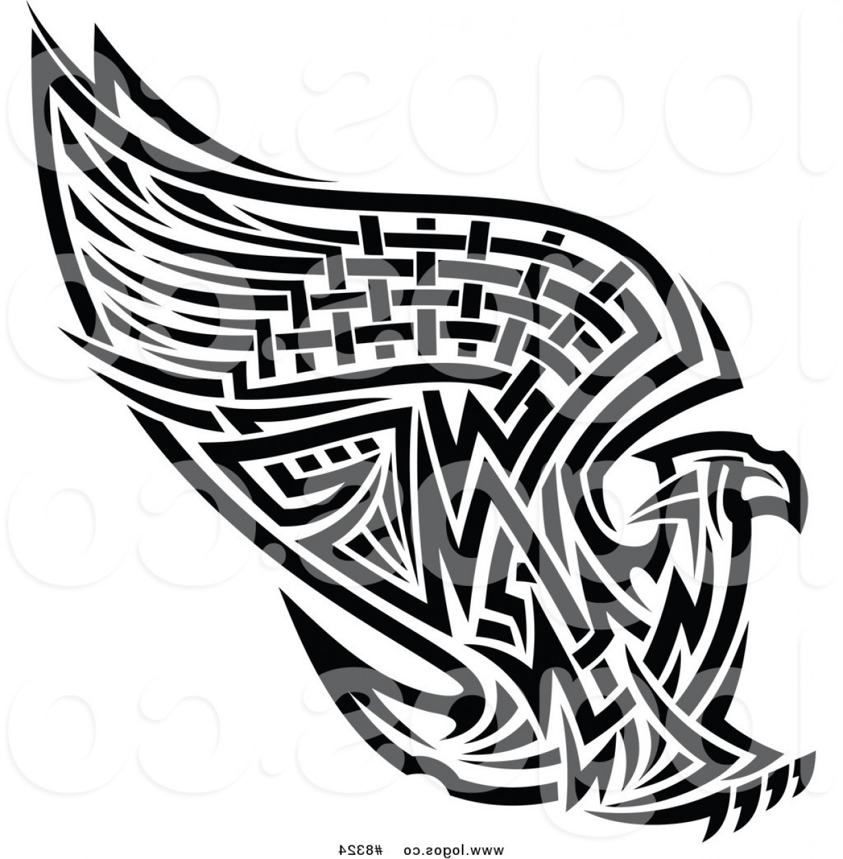 1228x1252 Griffin Vector Tribal Art Cqrecords