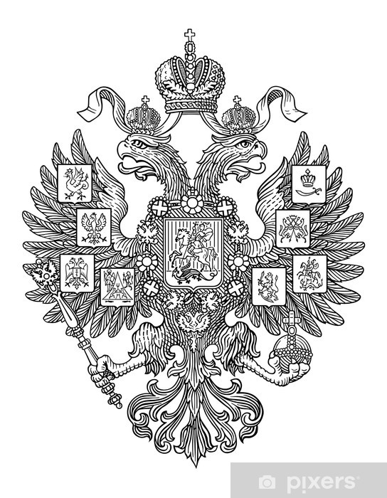 544x700 Royal Symbol Two Head Griffin Vector Wall Mural