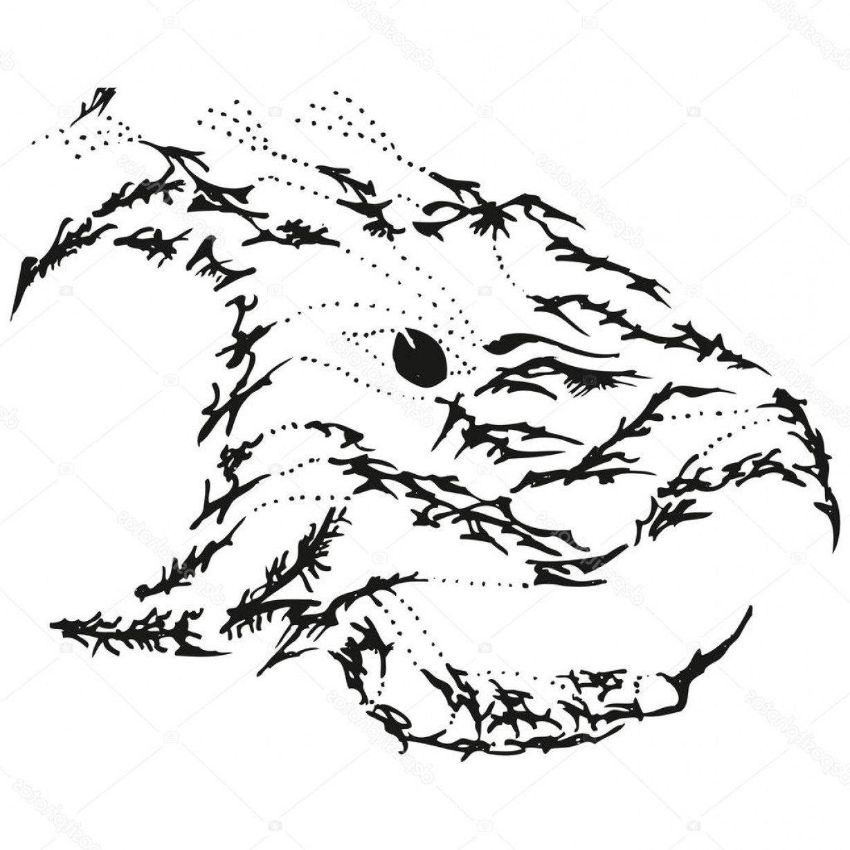 1228x1228 Stock Illustration Abstract Stylized Bw Eagle Griffin Studiogrfx