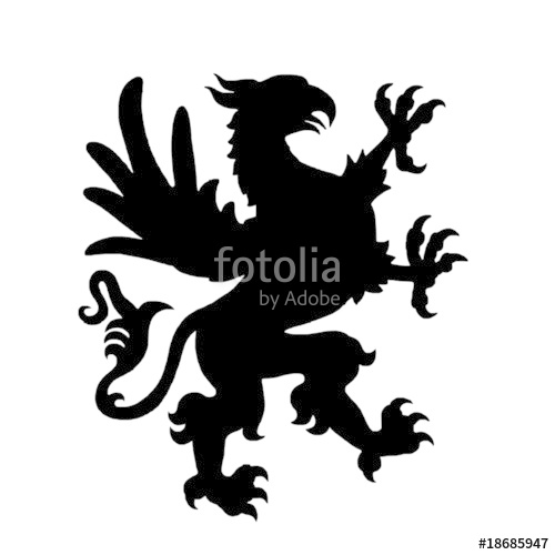 500x500 Vector Quality Griffin Silhouette Stock Image And Royalty Free