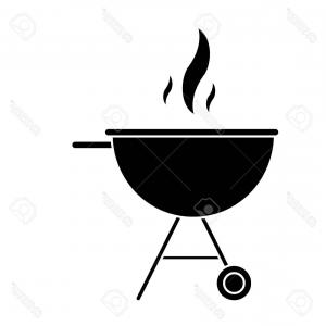 300x300 Photostock Vector Silhouette Bbq Grill Party American Football