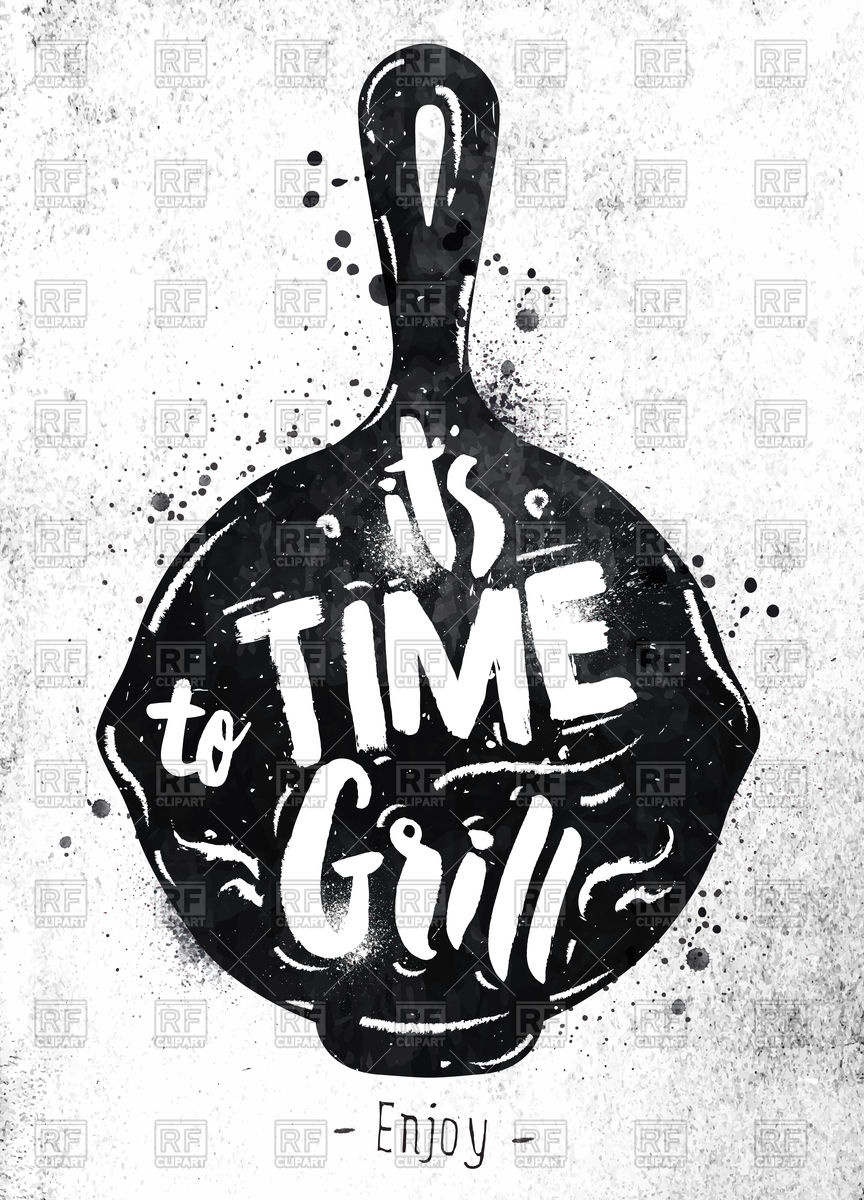 Poster Pan Lettering Its Time To Grill Vector Image Of Fonts 864x1200 Poster Pan Lettering Its Time To Grill Vector Image Of Fonts