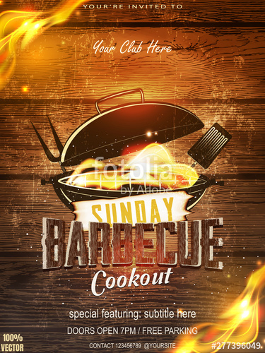 Bbq Party Invitation Template On Wooden Summer Barbecue Weekend 375x500 Bbq Party Invitation Template On Wooden Summer Barbecue Weekend