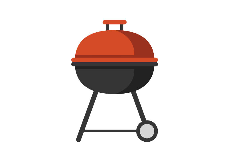 Barbecue Grill Flat Vector 800x566 Barbecue Grill Flat Vector