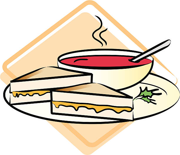 612x525 Grilled Cheese And Tomato Soup Clipart