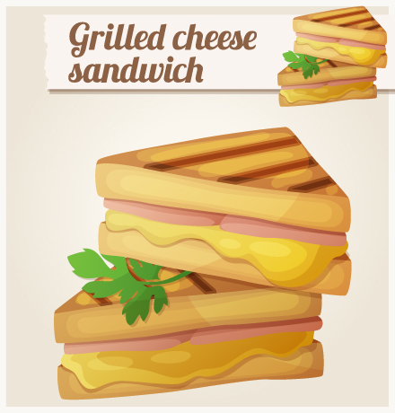 440x460 Grilled Cheese Sandwich Vector Free Download
