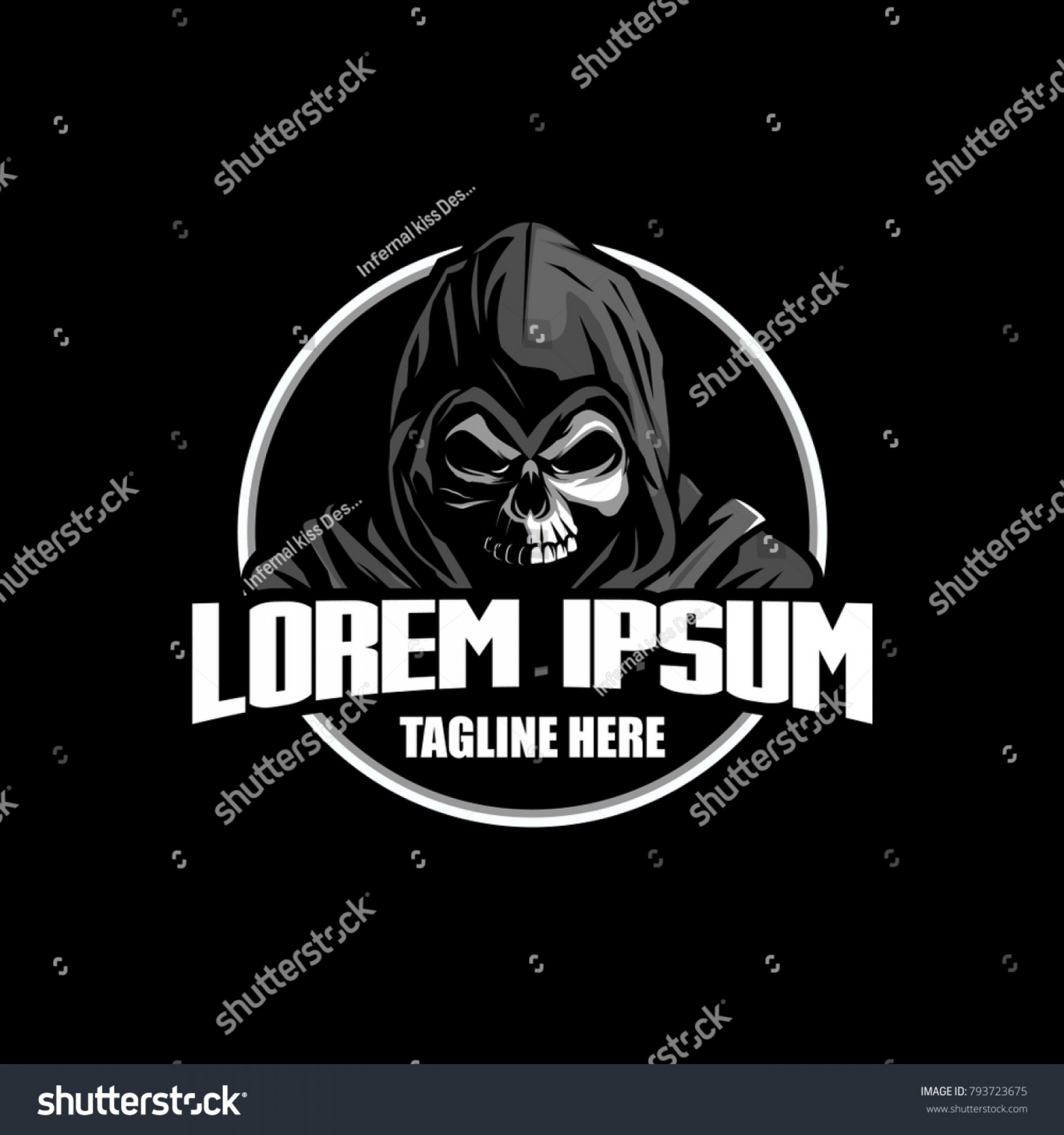 2160x2304 Grim Reaper Skull Vector Logo Template Cqrecords