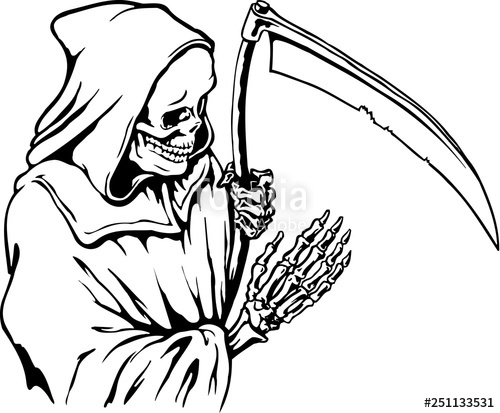 500x413 Grim Reaper Vector Illustration Stock Image And Royalty Free