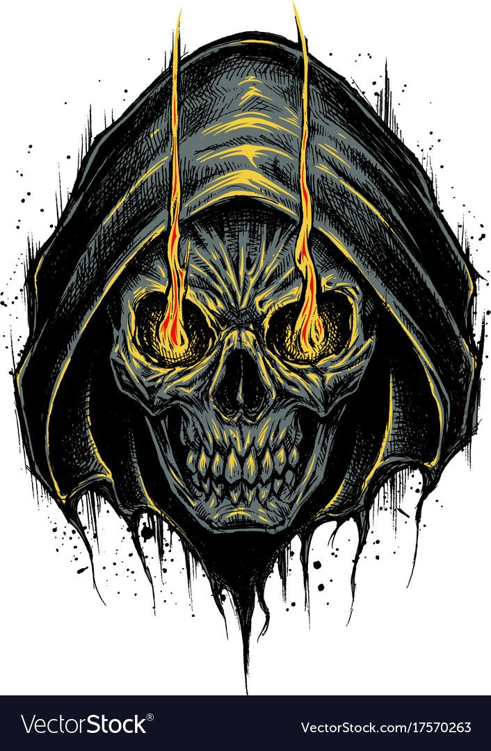 706x1080 Skull Art In Grim Reaper, Vector Free