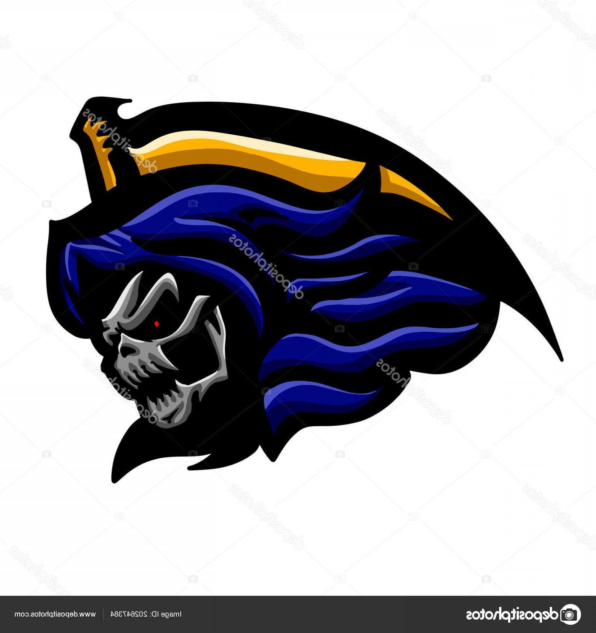 1920x2040 Stock Illustration Yelow Blue Grim Reaper Vector Soidergi