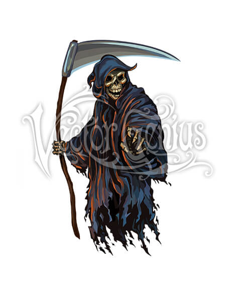468x580 Vector Genius Grim Reaper Vector Clip Art