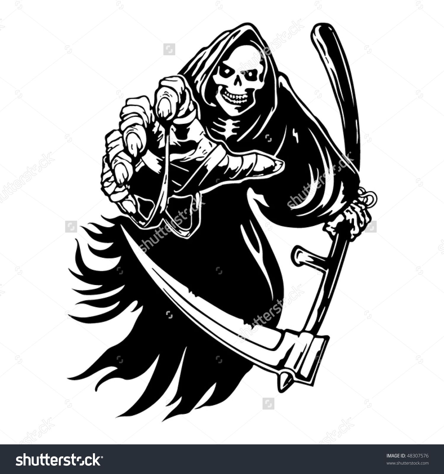 1500x1600 Grim Reaper Stock Vectors Vector Clip Art Shutterstock