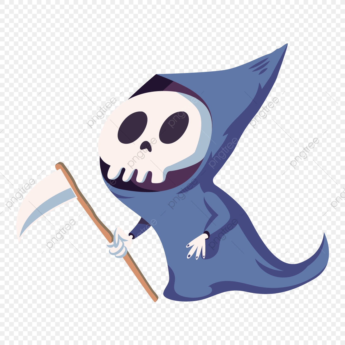 1200x1200 Cute Grim Reaper Halloween Character, Abstract, Artwork, Cartoon