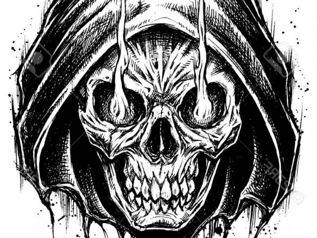 640x480 Drawn Grim Reaper Vector