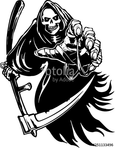 390x500 Grim Reaper Vector Illustration Stock Image And Royalty Free