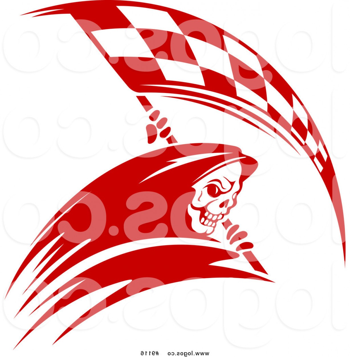 1228x1252 Royalty Free Clip Art Vector Logo Of A Red Grim Reaper