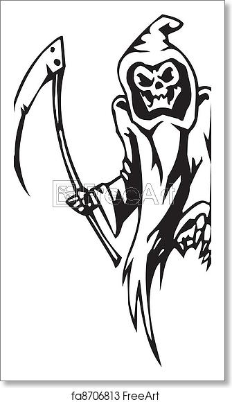 335x580 Free Art Print Of Grim Reaper