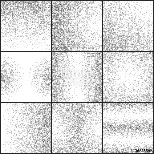 500x500 Subtle Grunge Dotted Gritty Textures Vector Set Stock Image
