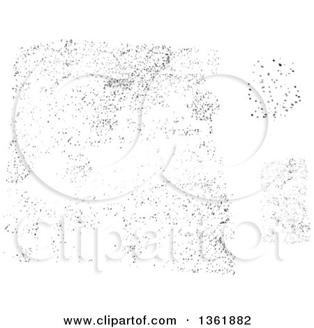 450x470 Clipart Of A Black And White Gritty Speckled Texture