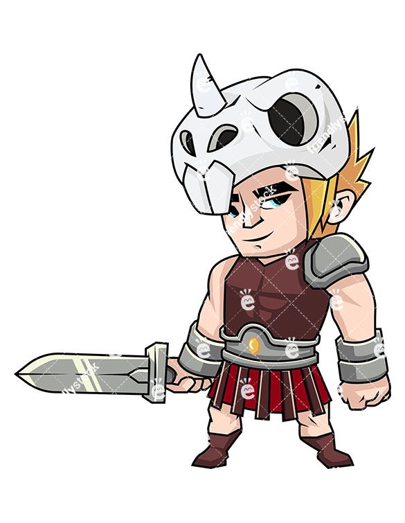 585x755 Gritty Gladiator Ready To Fight Clip Arts Vector Clipart, Clip