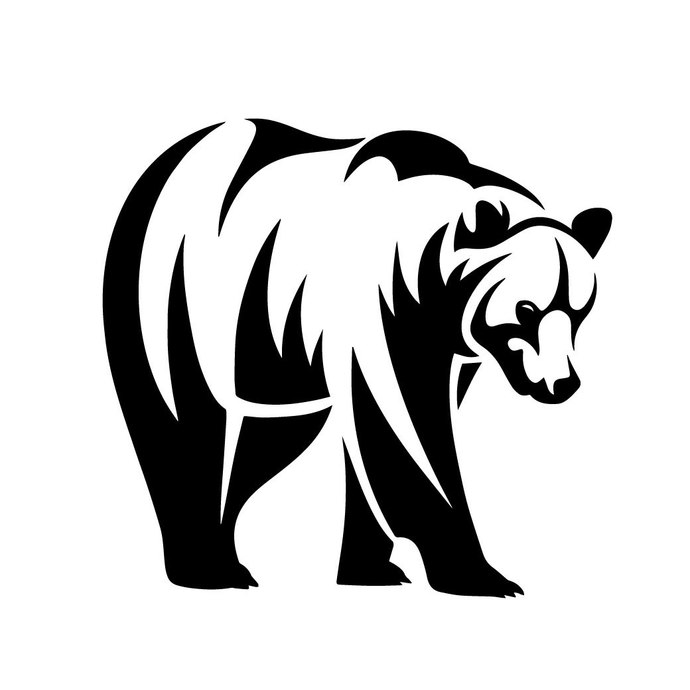 Grizzly Bear Silhouette Vector at Vectorified.com | Collection of ...