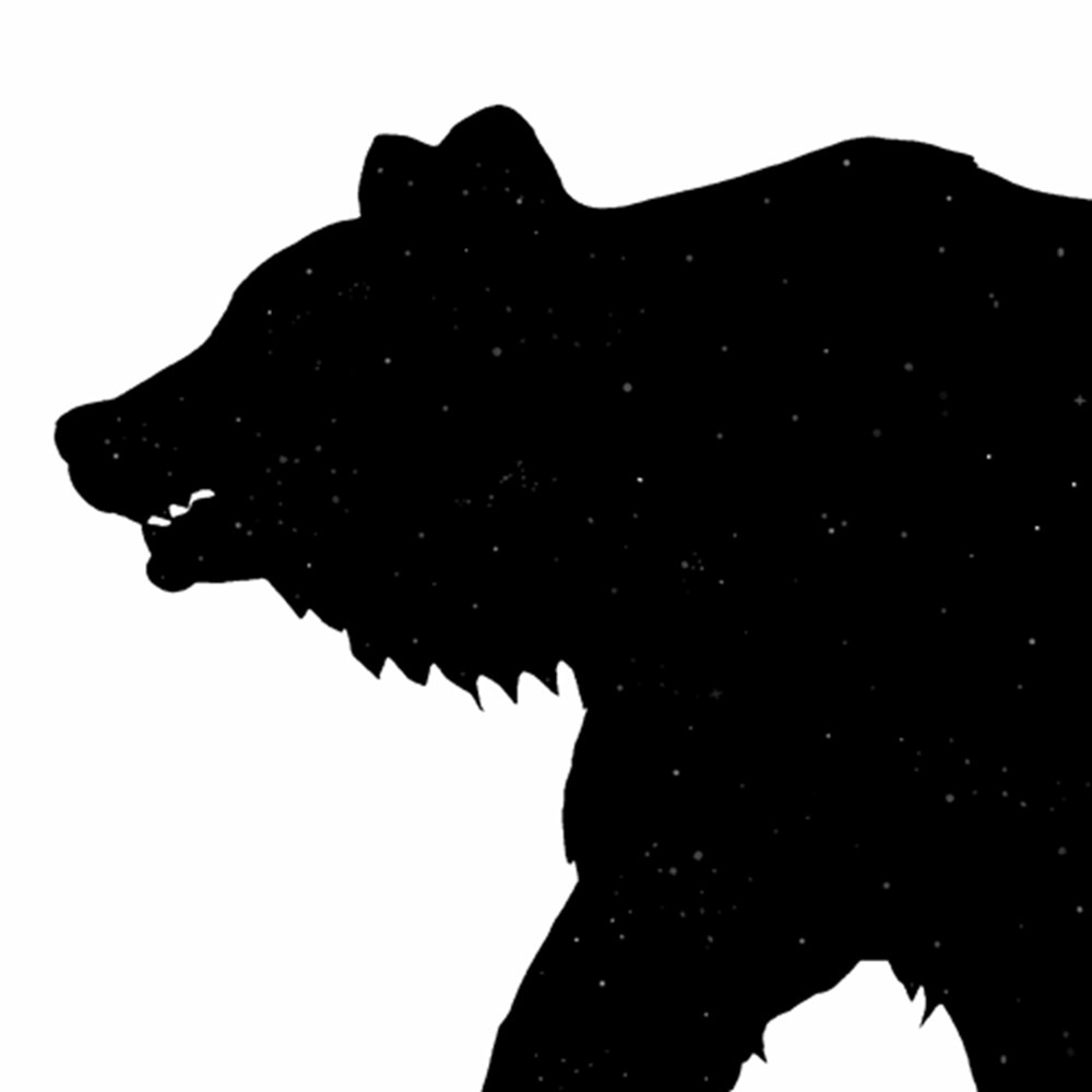 1000x1000 Grizzly Bear Silhouette Vector