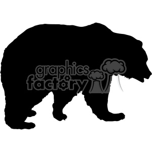 300x300 Bear Silhouette Vector Clipart Royalty Free Gif