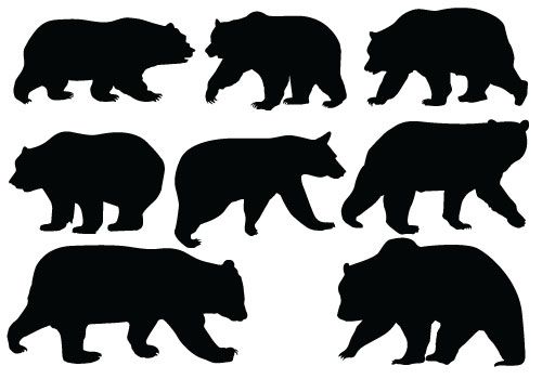 500x350 Bear Silhouette Clip Art