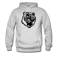 190x190 Grizzly Bear Vector Men's Hoodie Spreadshirt