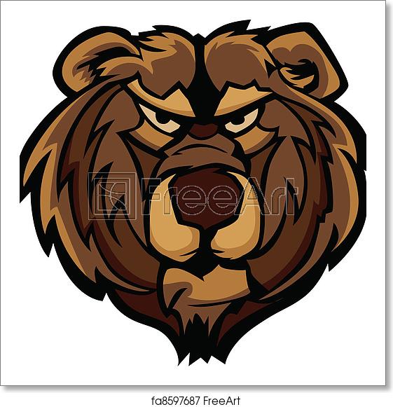Free Art Print Of Vector Graphic Of Grizzly Bear Masc 561x581 Free Art Print Of Vector Graphic Of Grizzly Bear Masc