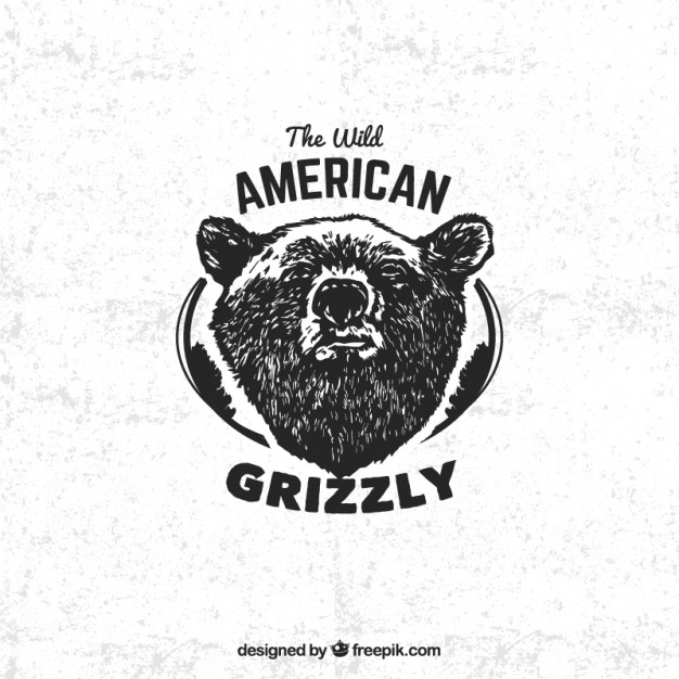 American Grizzly Badge Vector Premium Download 626x626 American Grizzly Badge Vector Premium Download